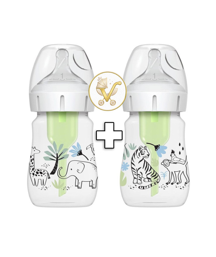 Pack of two Dr. Browns Original Anti-Colic Baby Bottles 150 ml, Animal Design, All Models | sismuni vionaa