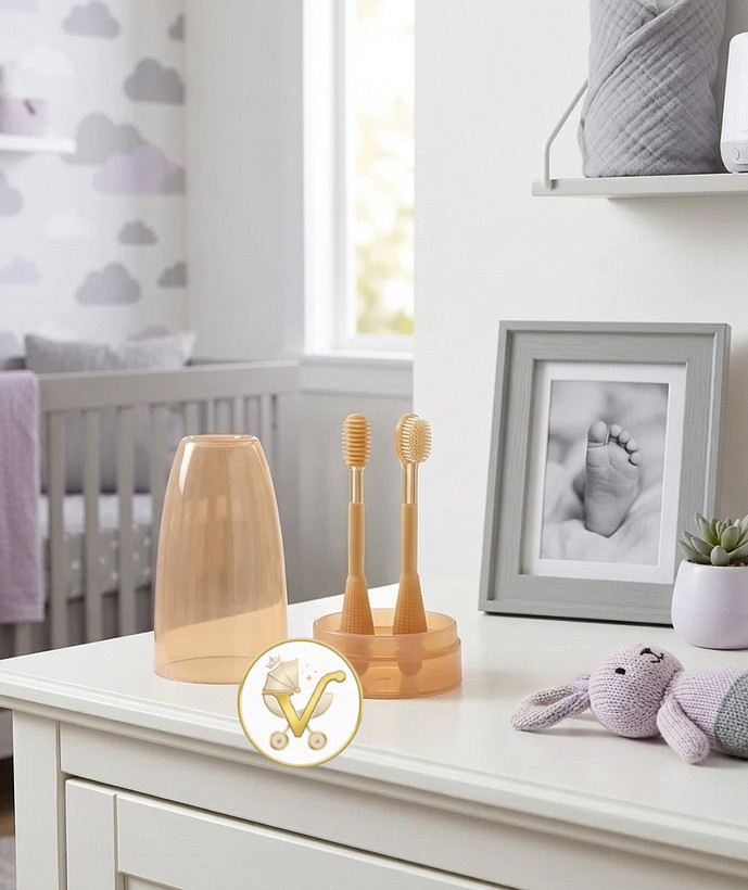 حراج و تخفیف بی نظیر محصول مسواک لثه ای سیلیکونی نوزاد برند Baby Crown | سیسمونی ویونا
