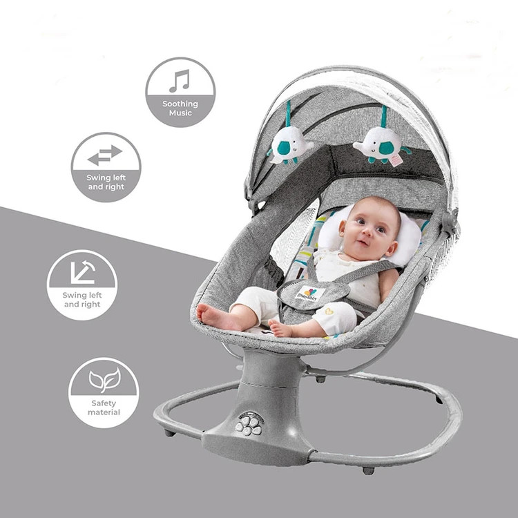 Mastela 3in1 Deluxe Electric Baby Swing Grey