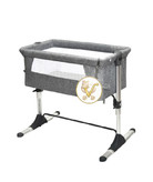 Zooye bedside crib with aluminum frame and adjustable height
