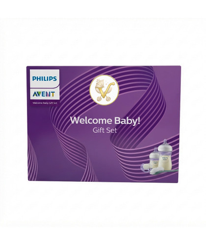 ست هدیه نوزادی فیلیپس اونت Welcome Baby – شامل شیشهشیر، پستانک و برس – سیسمونی ویونا
