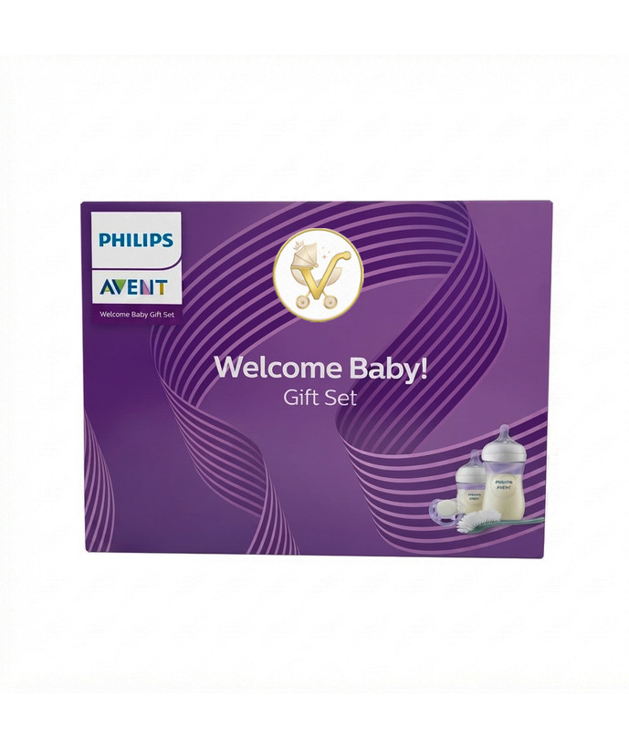 ست هدیه نوزادی فیلیپس اونت Welcome Baby – شامل شیشهشیر، پستانک و برس – سیسمونی ویونا